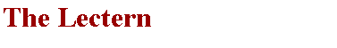 Text Box: The Lectern